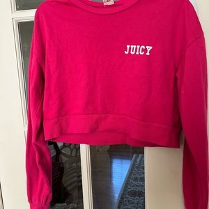 Juicy couture crop sweatshirt, hot pink
